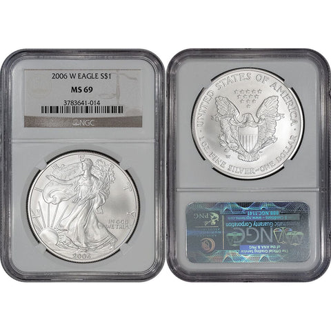 2006-W Burnished American Silver Eagle - NGC MS 69