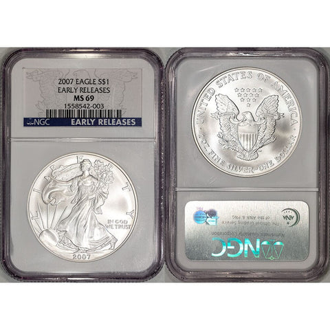 2007 American Silver Eagle - NGC MS 69 Early Releases