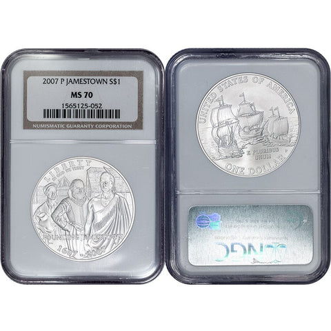 2007-P Jamestown Silver Commemorative Dollar - NGC MS 70