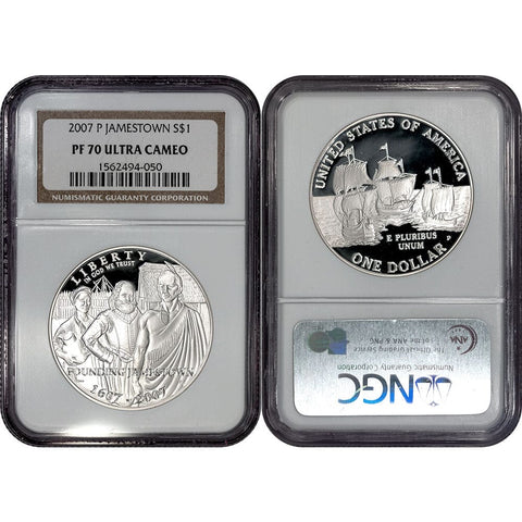 2007-P Jamestown Commemorative Silver Dollar - NGC PF 70 Ultra Cameo