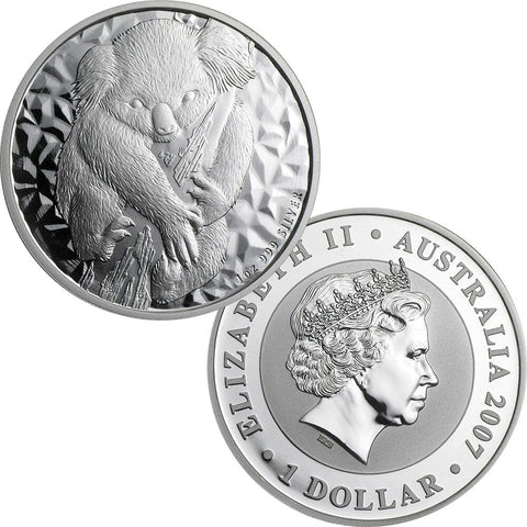 2007 Australia $1 Koala .999 Silver First Year of Issue - Gem in Capsule