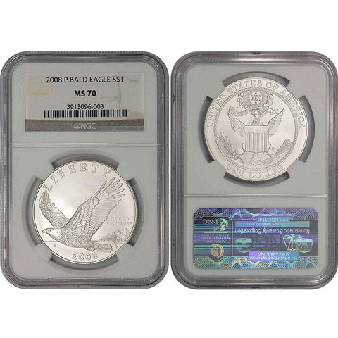 2008-P Bald Eagle Commemorative Silver Dollar - NGC MS 70