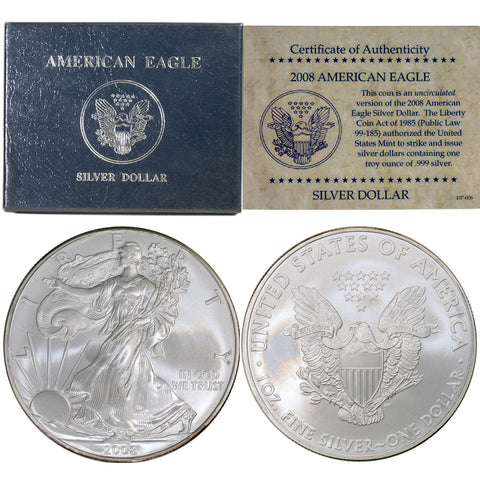 2008-P American Silver Eagle - Gem Uncirculated in OGP w/ CoA