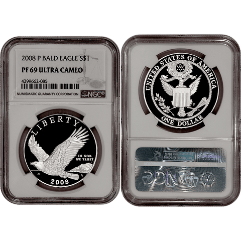 2008-P Bald Eagle Commemorative Silver Dollar - NGC PF 69 Ultra Cameo