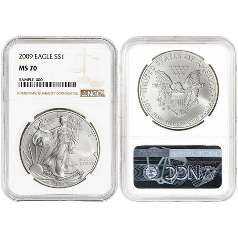 2009 American Silver Eagles - NGC MS 70