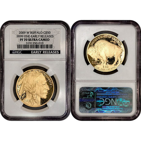 2009-W Proof Buffalo $50 .9999 One Ounce Gold - NGC PF 70 UCAM