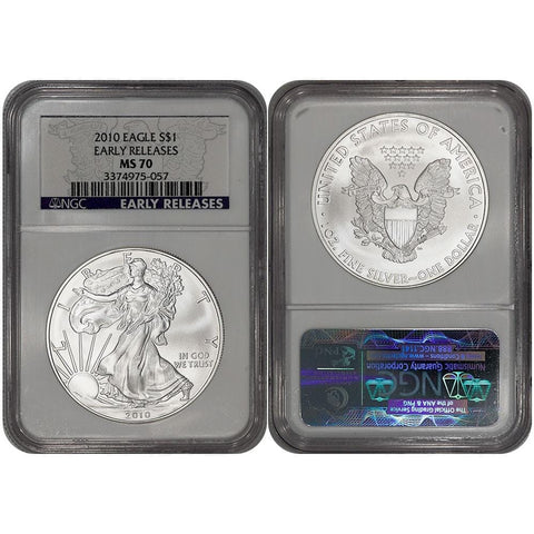 2010 American Silver Eagle - NGC MS 70 Early Release