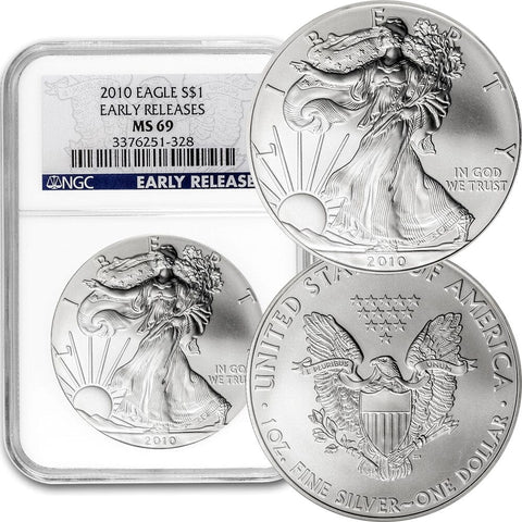 2010 American Silver Eagles - NGC MS 69 Early Releases - Special Pricing