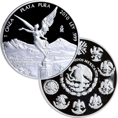 2010 Mexico Proof 1 Onza Libertad 1 oz Silver - Gem Proof in Capsule