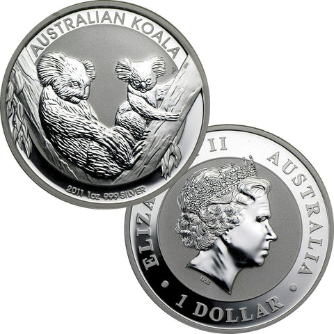 2011 Australia Silver Koala 1 oz .999 Silver - Gem Uncirculated in Capsule