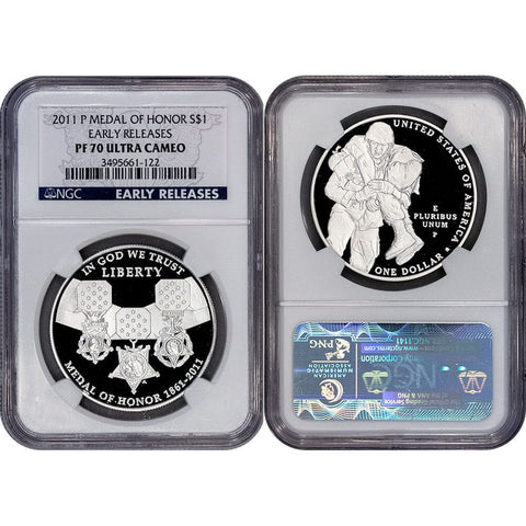 2011-P Medal of Honor Commemorative Silver Dollar - NGC PF 70 Ultra Cameo