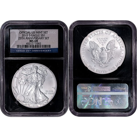 2011-S 25th Anniversary Set American Silver Eagle - NGC MS 69