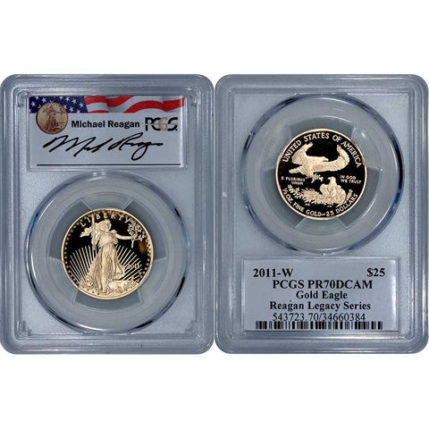 2011-W $25 Proof 1/2 oz American Gold Eagle - PCGS PR 70 DCAM - Reagan Legacy