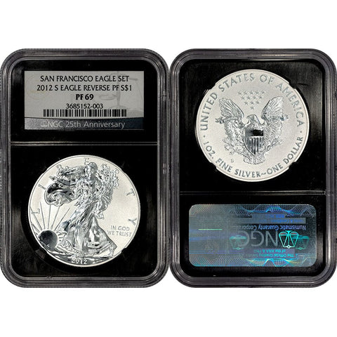 2012-S Reverse Proof American Silver Eagle - NGC PF 69
