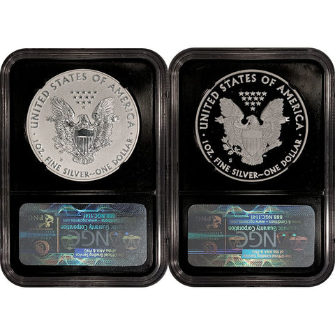 2012-S San Francisco Silver Eagle 2-Coin Set - NGC 70 - Proof & Reverse Proof