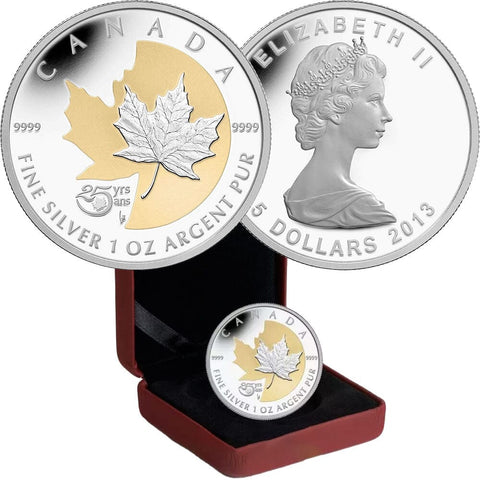 2013 Canada Proof $5 25th Anniversary of the Maple Silver Coin - Gem Proof in OGP w/ COA