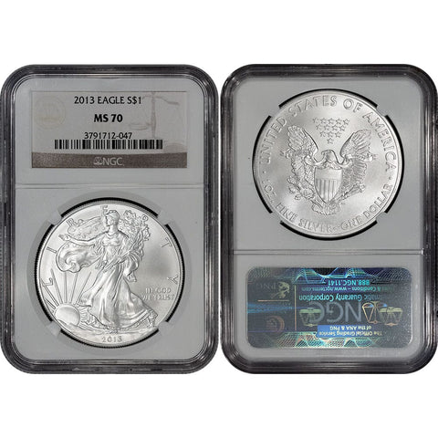 2013 American Silver Eagles - NGC MS 70