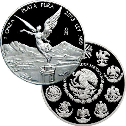 2013 Mexico Proof 1 Onza Libertad 1 oz Silver - Gem Proof in Capsule