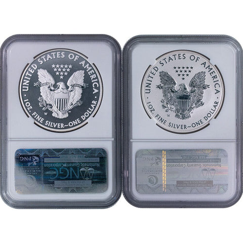 2013-W West Point 2-Coin American Silver Eagle Set - NGC PF/SP 69