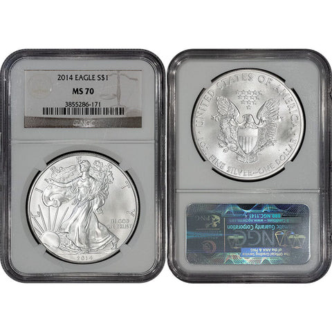 2014 American Silver Eagles - NGC MS 70