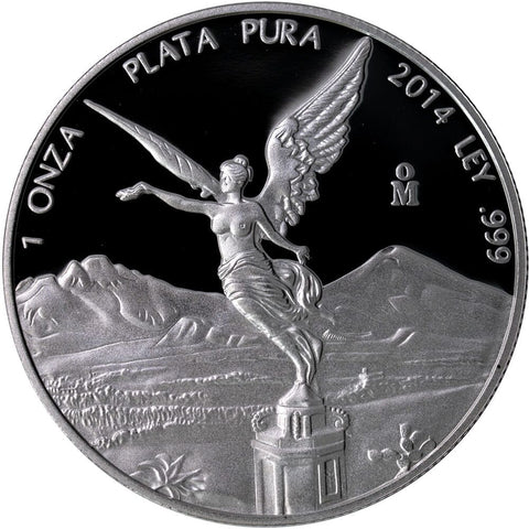2014 Mexico 1 Onza Proof "Libertad" 1 oz Silver - Gem Proof in Capsule