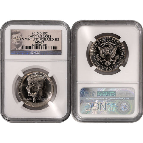 2015-D Kennedy Half Dollar - NGC MS 67 - Gem Brilliant Uncirculated