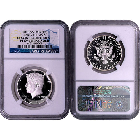 2015-S Silver Proof Kennedy Half Dollar - NGC PF 69 Ultra Cameo - Gem Proof