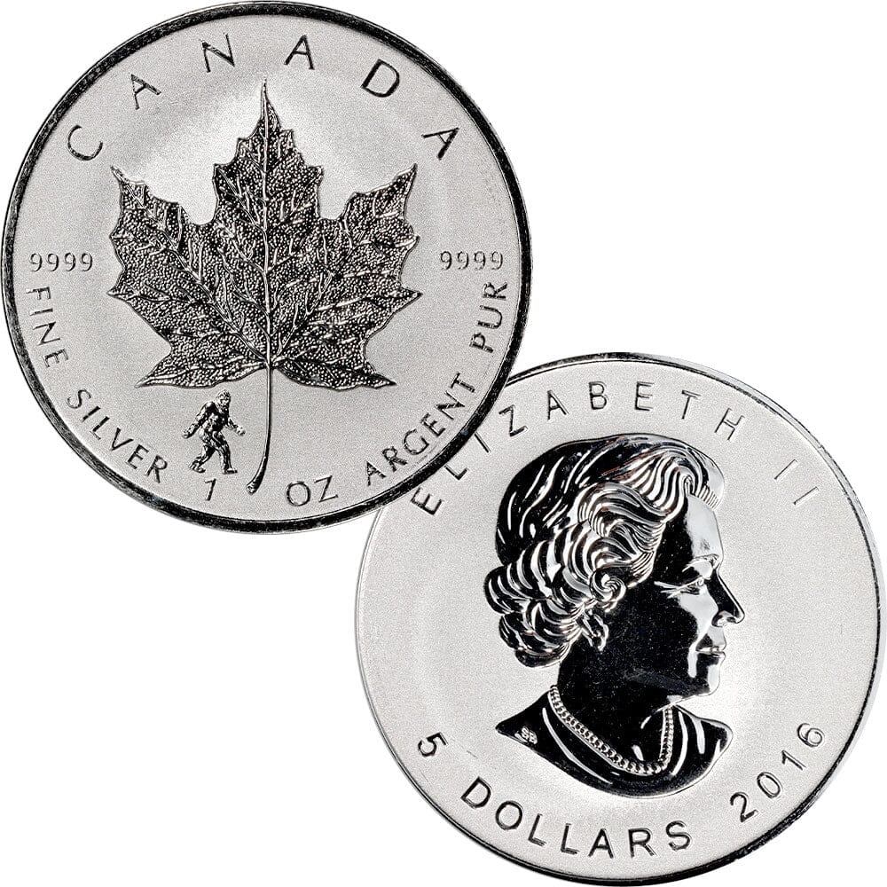 2016 Bigfoot Privy $5 Canadian 1 oz Silver Maple Leaf .9999 Silver - G
