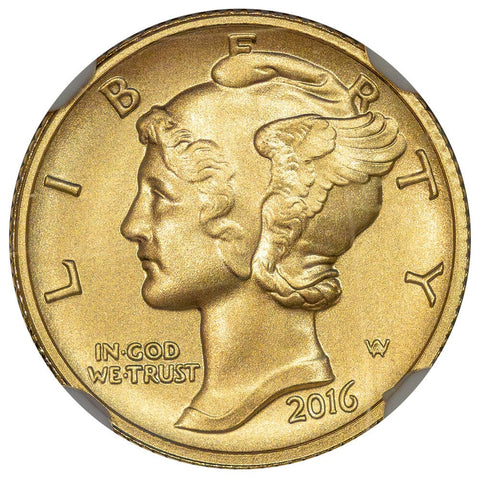 2016-W Centennial Gold Mercury Dime - NGC SP 70 First Releases Jones