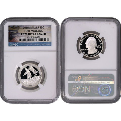 2016-S Fort Moultrie Proof Silver Quarter - NGC PF 70 UCAM
