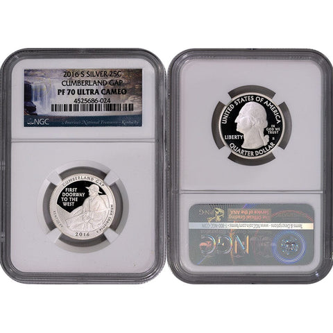 2016-S Cumberland Gap Proof Silver Quarter - NGC PF 70 UCAM