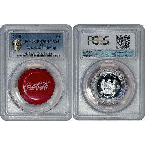 2018 Fiji $1 Coca-Cola® Bottle Cap - PCGS PR 70 DCAM