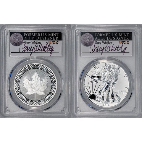 2019 Pride of Two Nations Enhanced Silver Eagle & Modified Maple Leaf - PCGS 70 FDOI Whitley