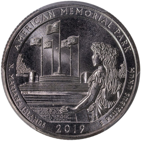 2019-W American Memorial Park, National Parks Quarter- PCGS MS 66 - Gem Uncirculated