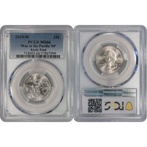 2019-W War in the Pacific, National Parks Quarter- PCGS MS 66 Early Find