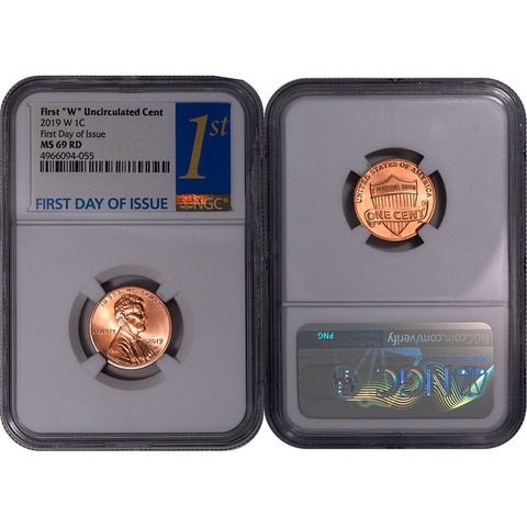 2019-W Lincoln Shield Cent - NGC MS 69 RD - Gem Brilliant Uncirculated
