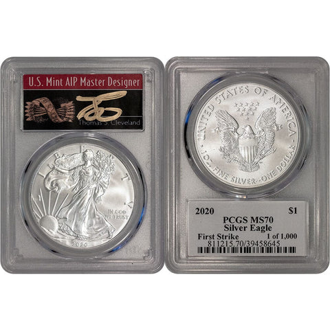 2020 $1 American Silver Eagle - PCGS MS 70 FS - Cleveland Signature