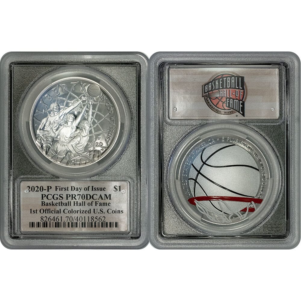 2020-P Basketball Hall of Fame Commemorative Silver Dollar - PCGS PR 7