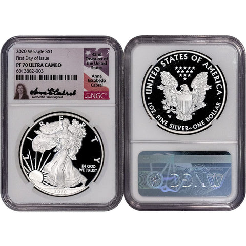 2020-W Proof American Silver Eagle - NGC 70 UCAM FDOI Cabral