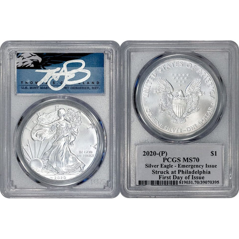 2020(P) $1 American Silver Eagle Emergency Issue - PCGS MS 70 FDOI Cleveland