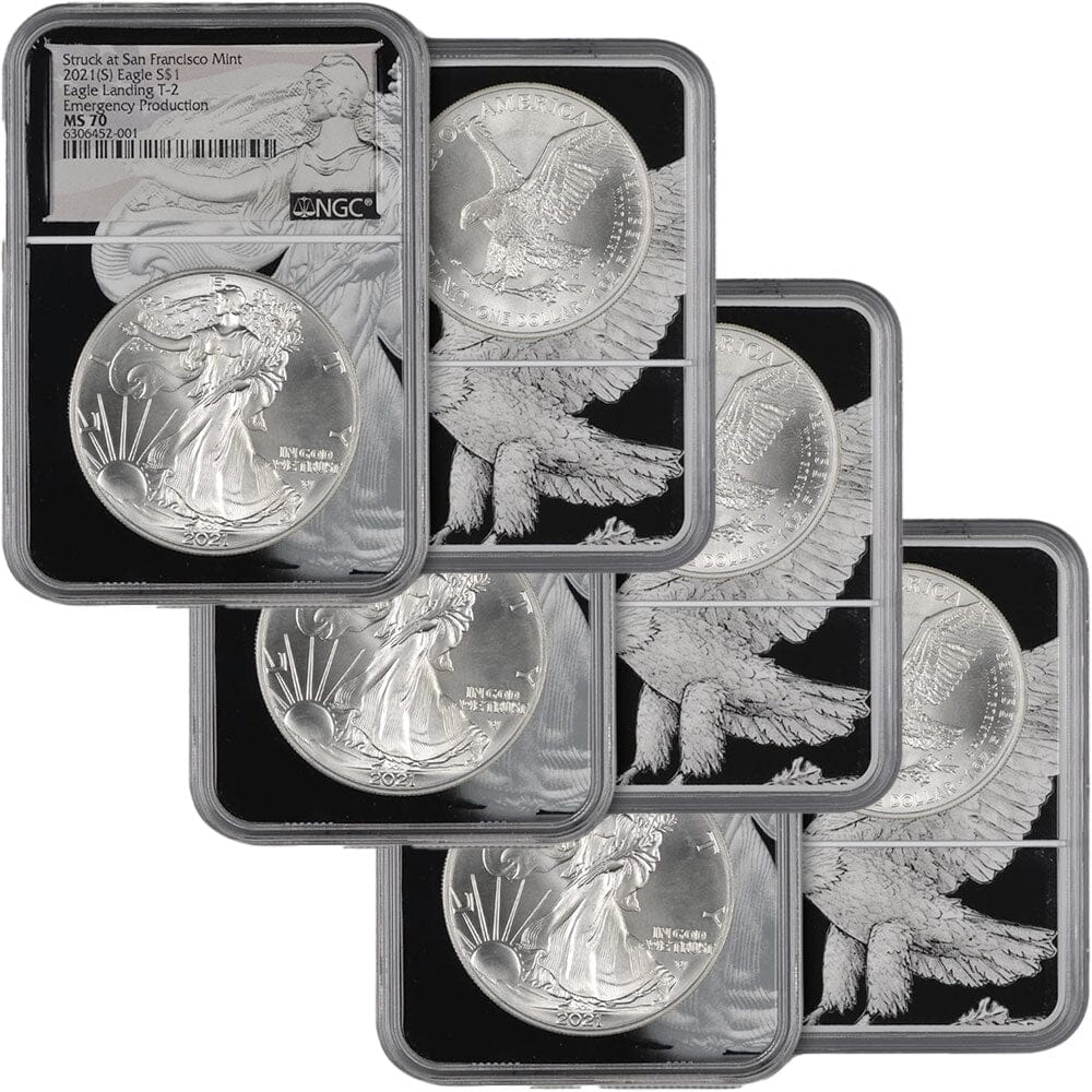 2021 Type 1 American Silver Eagle 3 Coin Set All NGC 70