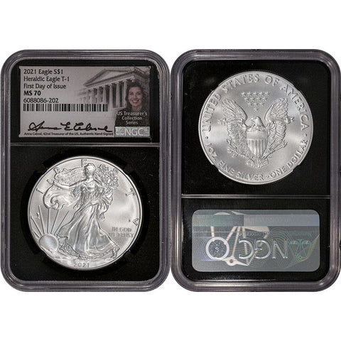 2021 T.1 American Silver Eagle - NGC MS 70 Cabral FDOI