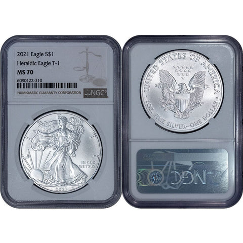 2021 Type-1 American Silver Eagle - NGC 70