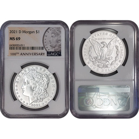 2021-D Denver Privy Morgan .999 Silver Dollars - NGC MS 69