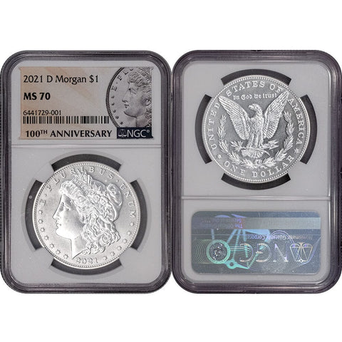 2021-D Denver Privy Morgan .999 Silver Dollars - NGC MS 70