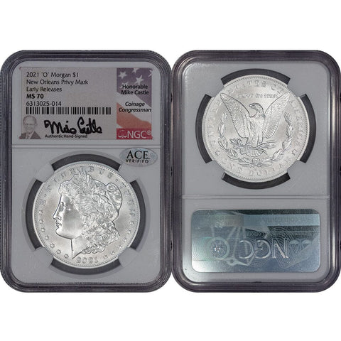 2021-O Carson City Privy Morgan .999 Silver Dollar - NGC MS 70