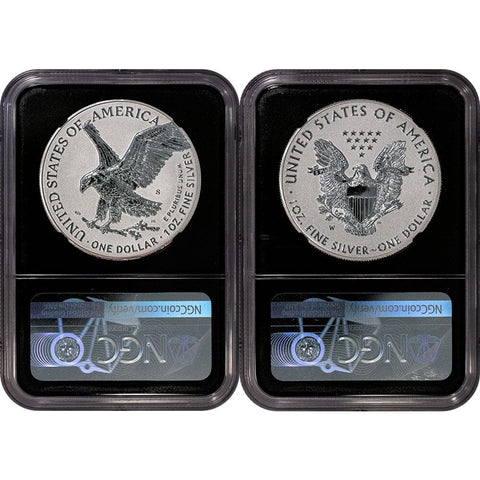 2021 American Silver Eagle Reverse Proof 2-Coin Set - NGC PF 70 Boehner