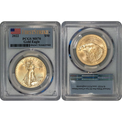 2022 $50 American Eagle One Ounce Gold - PCGS MS 70