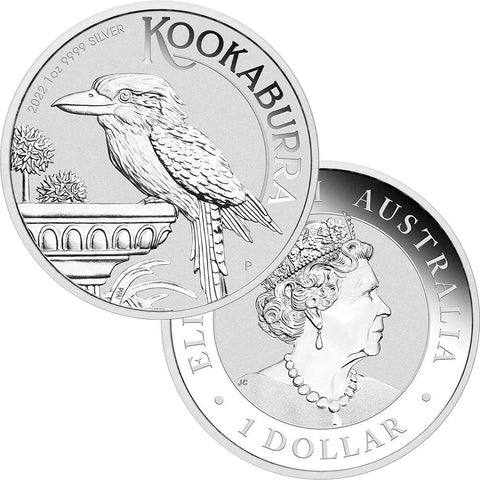 2022 Australia $1 .9999 Silver 1 oz. Kangaroo Coins - Gem Uncirculated in Capsule