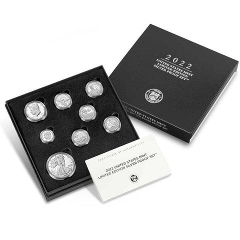 2022 US Mint Limited Edition Silver Proof Set - New In Original Box with COA